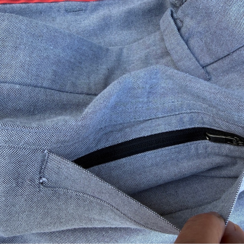 Lululemon Men’s 38 Commission Chino Shorts Qwick Oxford 11” GRAY Cotton Blend‎ - Picture 6 of 9